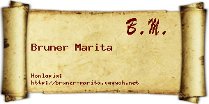 Bruner Marita névjegykártya